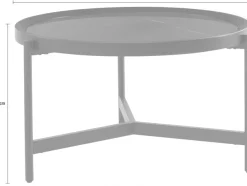 OTTO home Couchtisch »Sapphira« mit einer Keramiktischplatte, schwarzes Metallgestell, Breite 80 cm