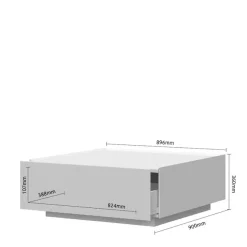 OTTO home Couchtisch »Sky45« (H/B/T): 36/90/90cm,Mit Rollen, lackiert mit wasserbasiertem UV-Lack