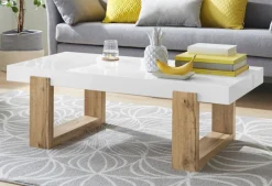 OTTO home Couchtisch »Solid« hochglanzfarbener weißer Tischplatte, in zwei unterschiedlichen Größen
