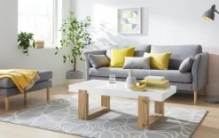 OTTO home Couchtisch »Solid« hochglanzfarbener weißer Tischplatte, in zwei unterschiedlichen Größen