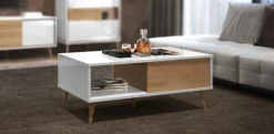 OTTO home Couchtisch »Vida« (H/B/T): 43/111/60cm,UV lackiert, kratzfest, hochglänzend, Soft-Close Funktion