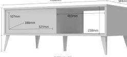 OTTO home Couchtisch »Vida« (H/B/T): 43/111/60cm,UV lackiert, kratzfest, hochglänzend, Soft-Close Funktion