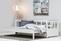 OTTO home Daybett »"AIRA" Kinderbett, Gästebett, Skandi- Design, Schublade optional« FSC® zertifiziertes Massivholz,mit ausziehbarer Liegefläche, ideal fürs Jugend- oder Gästezimmer
