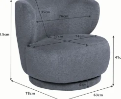 OTTO home Drehsessel »ANNELIN, Loungesessel, Clubsessel« 360° drehbar, Struktur-Bezug