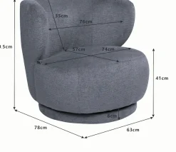 OTTO home Drehsessel »ANNELIN, Loungesessel, Clubsessel« 360° drehbar, Struktur-Bezug
