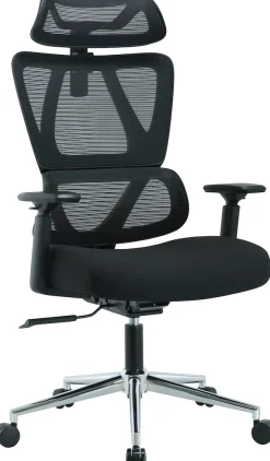 OTTO home Drehstuhl »Andora, moderner ergonomischer Schreibtischstuhl« () verstellbare Armlehne & Kopfstütze, Lendenwirbelstütze