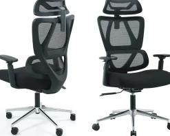 OTTO home Drehstuhl »Andora, moderner ergonomischer Schreibtischstuhl« () verstellbare Armlehne & Kopfstütze, Lendenwirbelstütze