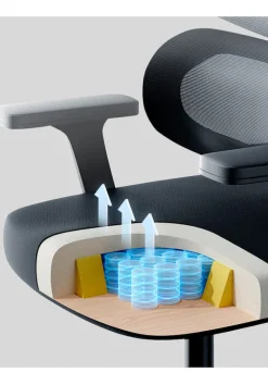 OTTO home Drehstuhl »Andora, moderner ergonomischer Schreibtischstuhl« () verstellbare Armlehne & Kopfstütze, Lendenwirbelstütze