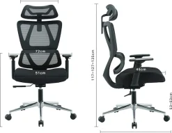 OTTO home Drehstuhl »Andora, moderner ergonomischer Schreibtischstuhl« () verstellbare Armlehne & Kopfstütze, Lendenwirbelstütze