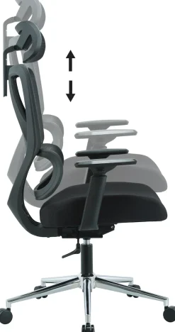 OTTO home Drehstuhl »Andora, moderner ergonomischer Schreibtischstuhl« () verstellbare Armlehne & Kopfstütze, Lendenwirbelstütze