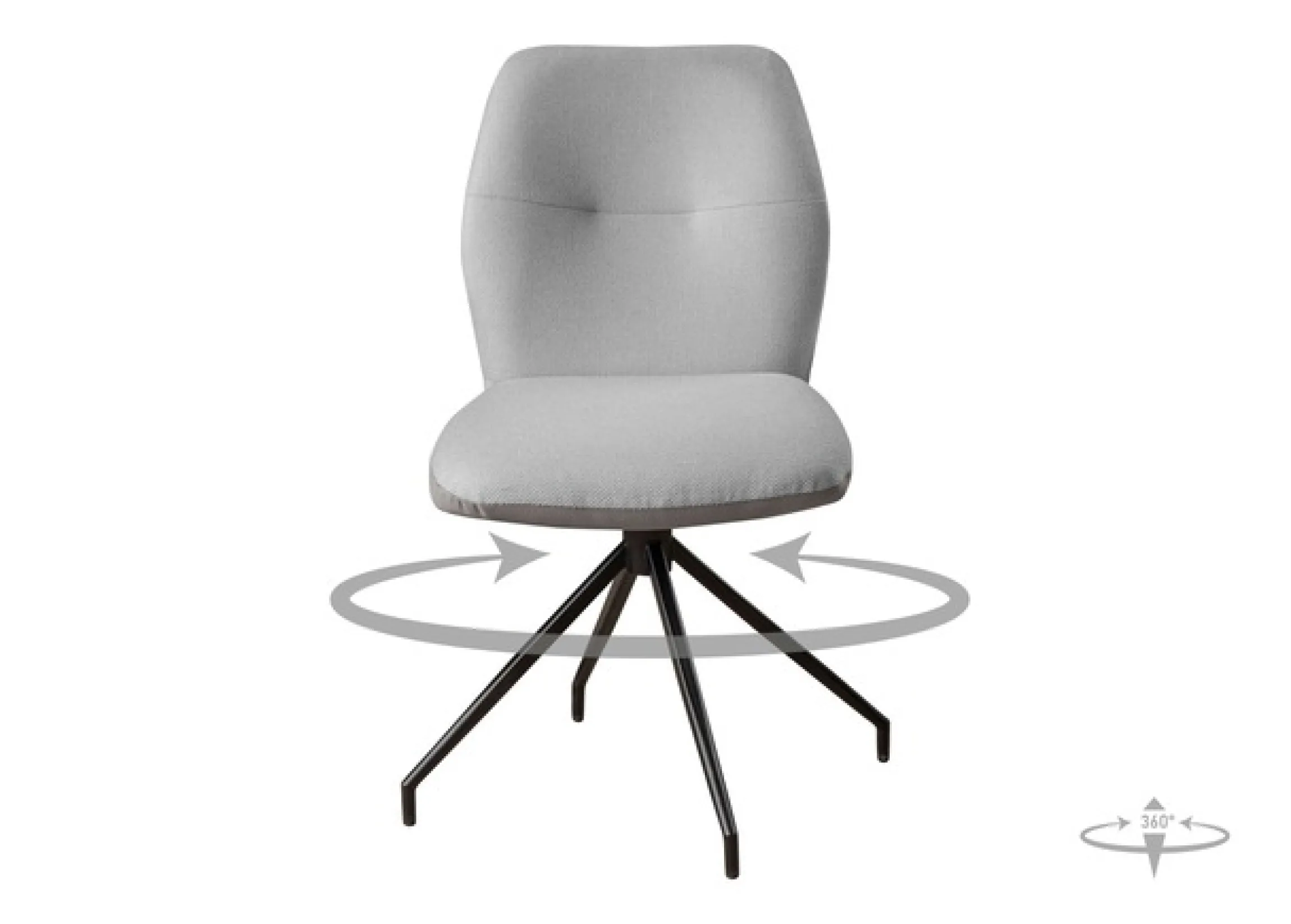 OTTO home Drehstuhl »Bruna Esszimmerstuhl,Polsterstuhl, Küchenstuhl, 4-Fußstuhl« () 360° drehbar, mit automatischer Rückstellung, 2-Stoff-Design