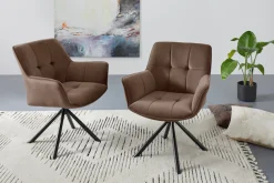 OTTO home Drehstuhl »Lika« () 2er Set, 360 Grad Drehfunktion, Samtpolsterung