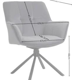 OTTO home Drehstuhl »Lika« () 2er Set, 360 Grad Drehfunktion, Samtpolsterung