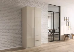 OTTO home Drehtürenschrank »Kleiderschrank Kleiderschränke Schrank Garderobe AGORDO mit Glasfront« in zwei Griff-Farben, Breiten 91-360 cm,mit Außenschubkästen, in 7 Breiten und 2 Höhen MADE IN GERMANY