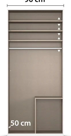 OTTO home Drehtürenschrank »Kleiderschrank Kleiderschränke Schrank Garderobe AGORDO mit Glasfront« in zwei Griff-Farben, Breiten 91-360 cm,mit Außenschubkästen, in 7 Breiten und 2 Höhen MADE IN GERMANY