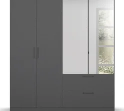 OTTO home Drehtürenschrank »Kleiderschrank Schrank Garderobe Wäscheschrank CHALLENGER« Breiten 181/226 cm, Höhen 197/210 cm,mit Spiegeltüren und geräumigen Schubladen MADE IN GERMANY