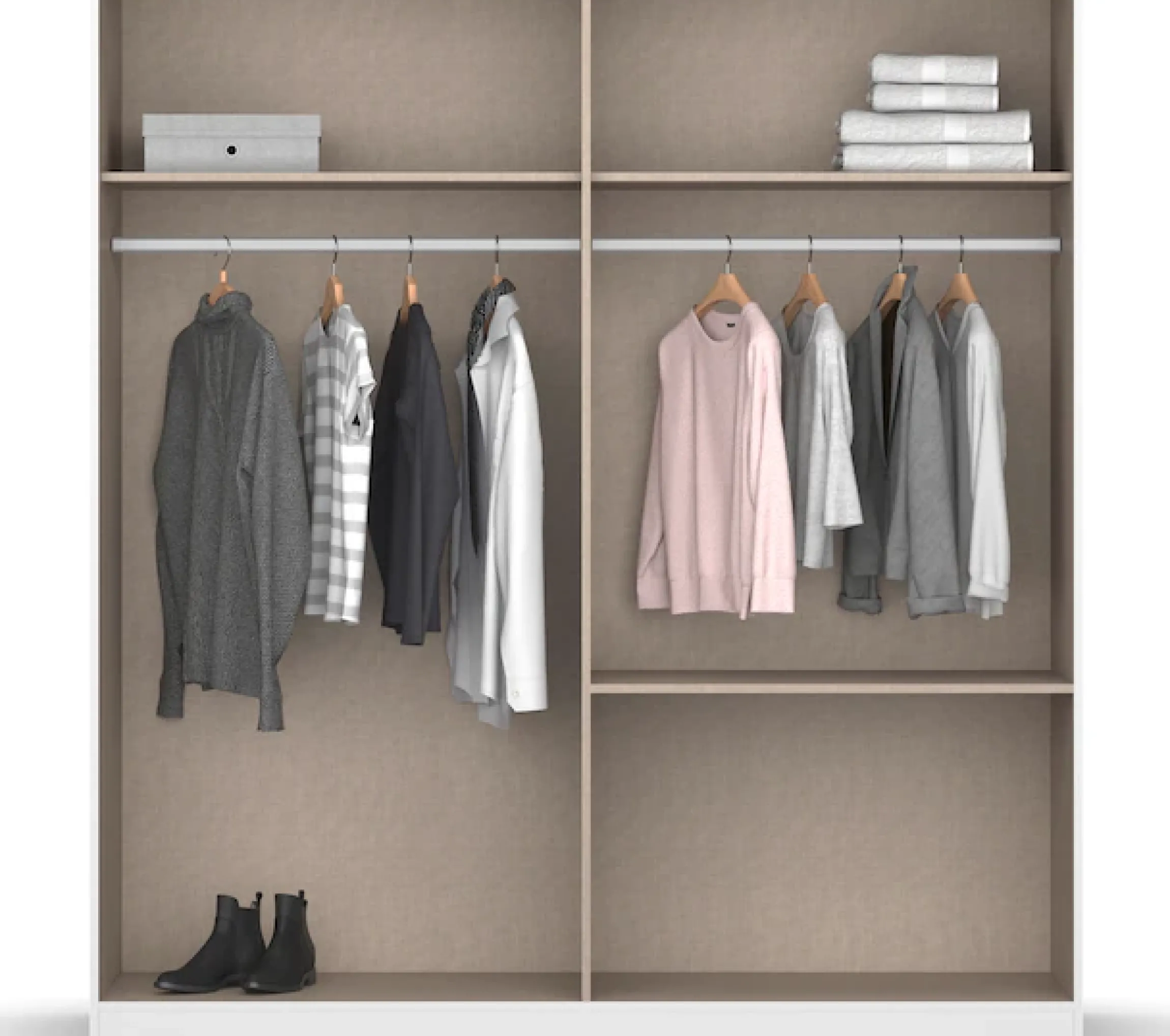 OTTO home Drehtürenschrank »Kleiderschrank Schrank Garderobe Wäscheschrank CHALLENGER« Breiten 181/226 cm, Höhen 197/210 cm,mit Spiegeltüren und geräumigen Schubladen MADE IN GERMANY