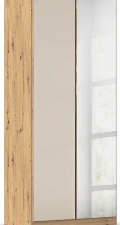 OTTO home Drehtürenschrank »Kleiderschrank Kleiderschränke Schrank Garderobe AGORDO mit Glasfront« in zwei Griff-Farben, Breiten 91-405 cm,durchdachte Innenausstattung, in 8 Breiten und 2 Höhen MADE IN GERMANY