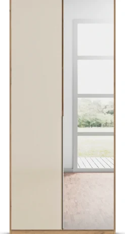 OTTO home Drehtürenschrank »Kleiderschrank Kleiderschränke Schrank Garderobe AGORDO mit Glasfront« in zwei Griff-Farben, Breiten 91-405 cm,durchdachte Innenausstattung, in 8 Breiten und 2 Höhen MADE IN GERMANY