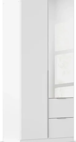 OTTO home Drehtürenschrank »Kleiderschrank Schrank Garderobe AGORDO mit Dekor- oder Hochglanzfront« in zwei Griff-Farben, Breiten 91-360 cm,mit Außenschubkästen, in 7 Breiten und 2 Höhen MADE IN GERMANY