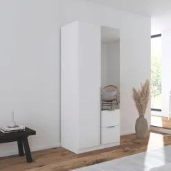 OTTO home Drehtürenschrank »Kleiderschrank Schrank Garderobe AGORDO mit Dekor- oder Hochglanzfront« in zwei Griff-Farben, Breiten 91-360 cm,mit Außenschubkästen, in 7 Breiten und 2 Höhen MADE IN GERMANY