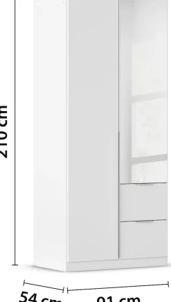 OTTO home Drehtürenschrank »Kleiderschrank Schrank Garderobe AGORDO mit Dekor- oder Hochglanzfront« in zwei Griff-Farben, Breiten 91-360 cm,mit Außenschubkästen, in 7 Breiten und 2 Höhen MADE IN GERMANY