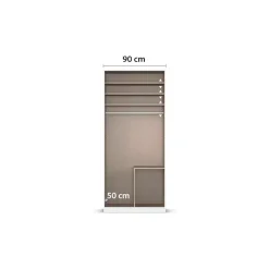 OTTO home Drehtürenschrank »Kleiderschrank Schrank Garderobe AGORDO mit Dekor- oder Hochglanzfront« in zwei Griff-Farben, Breiten 91-360 cm,mit Außenschubkästen, in 7 Breiten und 2 Höhen MADE IN GERMANY