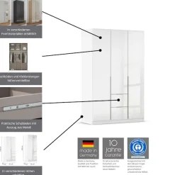 OTTO home Drehtürenschrank »Kleiderschrank Schrank Garderobe AGORDO mit Dekor- oder Hochglanzfront« in zwei Griff-Farben, Breiten 91-360 cm,mit Außenschubkästen, in 7 Breiten und 2 Höhen MADE IN GERMANY