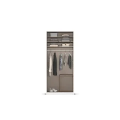 OTTO home Drehtürenschrank »Kleiderschrank Schrank Garderobe AGORDO mit Dekor- oder Hochglanzfront« in zwei Griff-Farben, Breiten 91-360 cm,mit Außenschubkästen, in 7 Breiten und 2 Höhen MADE IN GERMANY