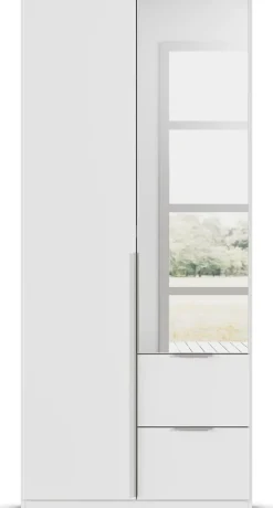 OTTO home Drehtürenschrank »Kleiderschrank Schrank Garderobe AGORDO mit Dekor- oder Hochglanzfront« in zwei Griff-Farben, Breiten 91-360 cm,mit Außenschubkästen, in 7 Breiten und 2 Höhen MADE IN GERMANY