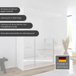 OTTO home Drehtürenschrank »Kleiderschrank Schrank Garderobe AGORDO mit Dekor- oder Hochglanzfront« in zwei Griff-Farben, Breite 360 cm,mit Außenschubkästen, Serie in 7 Breiten und 2 Höhen MADE IN GERMANY