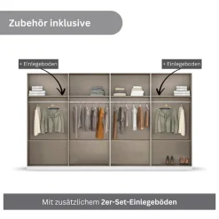 OTTO home Drehtürenschrank »Kleiderschrank Schrank Garderobe AGORDO mit Dekor- oder Hochglanzfront« in zwei Griff-Farben, Breite 360 cm,mit Außenschubkästen, Serie in 7 Breiten und 2 Höhen MADE IN GERMANY