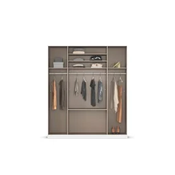 OTTO home Drehtürenschrank »Kleiderschrank Schrank Garderobe AGORDO mit Dekor- oder Hochglanzfront« in zwei Griff-Farben, Breite 181 cm,mit Außenschubkästen, Serie in 7 Breiten und 2 Höhen MADE IN GERMANY