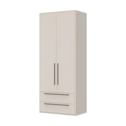 OTTO home Drehtürenschrank »Opera mit oder ohne Kranz inkl. LED-Bel. ,B92,137,182 oder 227 cm« Schubkästen, UV lackiert, Soft Close Funktion, Höhenverstellbare Füße