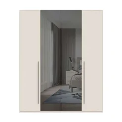 OTTO home Drehtürenschrank »Opera mit oder ohne Kranz inkl. LED-Bel. ,B 227,272,317 oder 362 cm« UV lackiert, Soft Close Funktion, Höhenverstellbare Füße