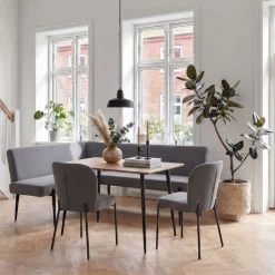 OTTO home Eckbank »Frida« Federkern, pflegeleichtem Velours oder Webstoff Bezug, Breite 210 cm