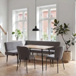 OTTO home Eckbank »Frida« Federkern, pflegeleichtem Velours oder Webstoff Bezug, Breite 210 cm