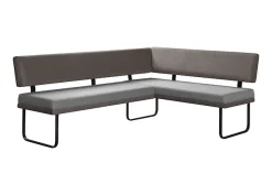 OTTO home Eckbank »Gabi Esszimmerbank, Bank, Küchenbank, Polsterbank« Gestell aus matt-schwarzem Flachmetall, stabil, 2-Stoff-Design