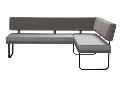 OTTO home Eckbank »Gabi Esszimmerbank, Bank, Küchenbank, Polsterbank« Gestell aus matt-schwarzem Flachmetall, stabil, 2-Stoff-Design