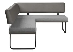 OTTO home Eckbank »Gabi Esszimmerbank, Bank, Küchenbank, Polsterbank« Gestell aus matt-schwarzem Flachmetall, stabil, 2-Stoff-Design