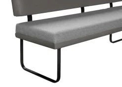 OTTO home Eckbank »Gabi Esszimmerbank, Bank, Küchenbank, Polsterbank« Gestell aus matt-schwarzem Flachmetall, stabil, 2-Stoff-Design