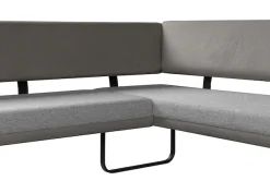 OTTO home Eckbank »Gabi Esszimmerbank, Bank, Küchenbank, Polsterbank« Gestell aus matt-schwarzem Flachmetall, stabil, 2-Stoff-Design