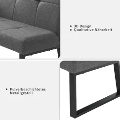 OTTO home Eckbank »Geranie, Sitzbank, Essbank, pflegeleichter Strukturstoff« Eckbank inkl. Stauraum, Pulverbeschichtetes Metallgestell
