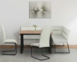 OTTO home Eckbankgruppe »Barcell/Ivanna/Calgoty« Set, Eckbankgruppe mit Tisch, Eckbank, Stühle, 4 tlg. Sitzgruppe, Eckbank und Stühle bequem gepolstert, Tisch 120x80 cm