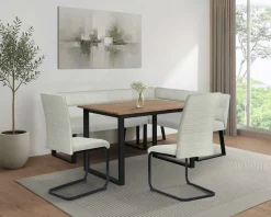 OTTO home Eckbankgruppe »Barcell/Ivanna/Calgoty« Set, Eckbankgruppe mit Tisch, Eckbank, Stühle, 4 tlg. Sitzgruppe, Eckbank und Stühle bequem gepolstert, Tisch 120x80 cm