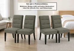 OTTO home Eckbankgruppe »Oregon Essecke, Sitzgruppe, Küchenbankgruppe« Set, 4er, 4 tlg. Eckbank mit Metallfüßen, Esstisch in Eiche massiv