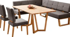 OTTO home Eckbankgruppe »Ponza Eckbank Küchenbank« Set, 4 Stk. tlg. Sitzgruppe Esszimmer Stühle Tisch und Bank bequem gepolstert