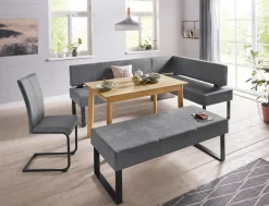OTTO home Eckbank »Oliver mit Metallgestell, Küchenbank« verschiedene Bezüge Cord Esszimmerbank OTTOs Choice