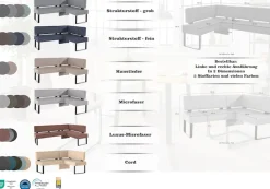 OTTO home Eckbank »Oliver mit Metallgestell, Küchenbank« verschiedene Bezüge Cord Esszimmerbank OTTOs Choice