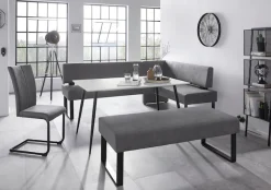 OTTO home Eckbank »Oliver mit Metallgestell, Küchenbank« verschiedene Bezüge Cord Esszimmerbank OTTOs Choice